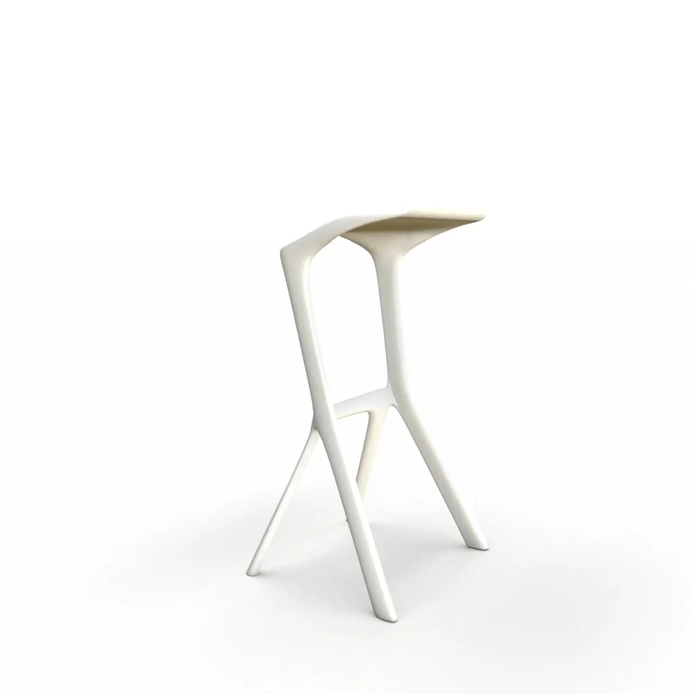 location stand salon | tabouret design blanc | location mobilier de stand